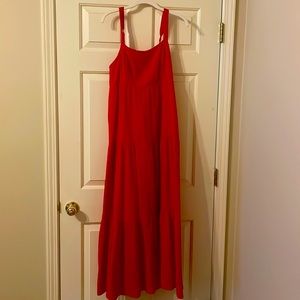 “Skies are blue” brand from Dillards, red, size small maxi dress